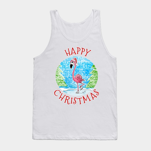 Christmas Flamingo Wildlife Xmas 2022 Tank Top by doodlerob